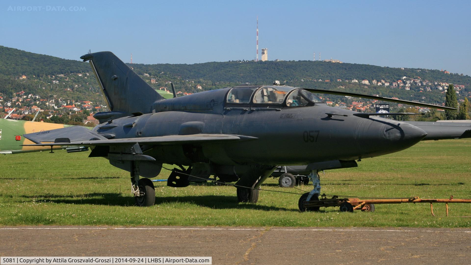 5081, 1974 Mikoyan-Gurevich MiG-21UM C/N 516915081, Budaörs Airport, Hungary. 2014 was painted gray and BW AF04057 page number for filming.