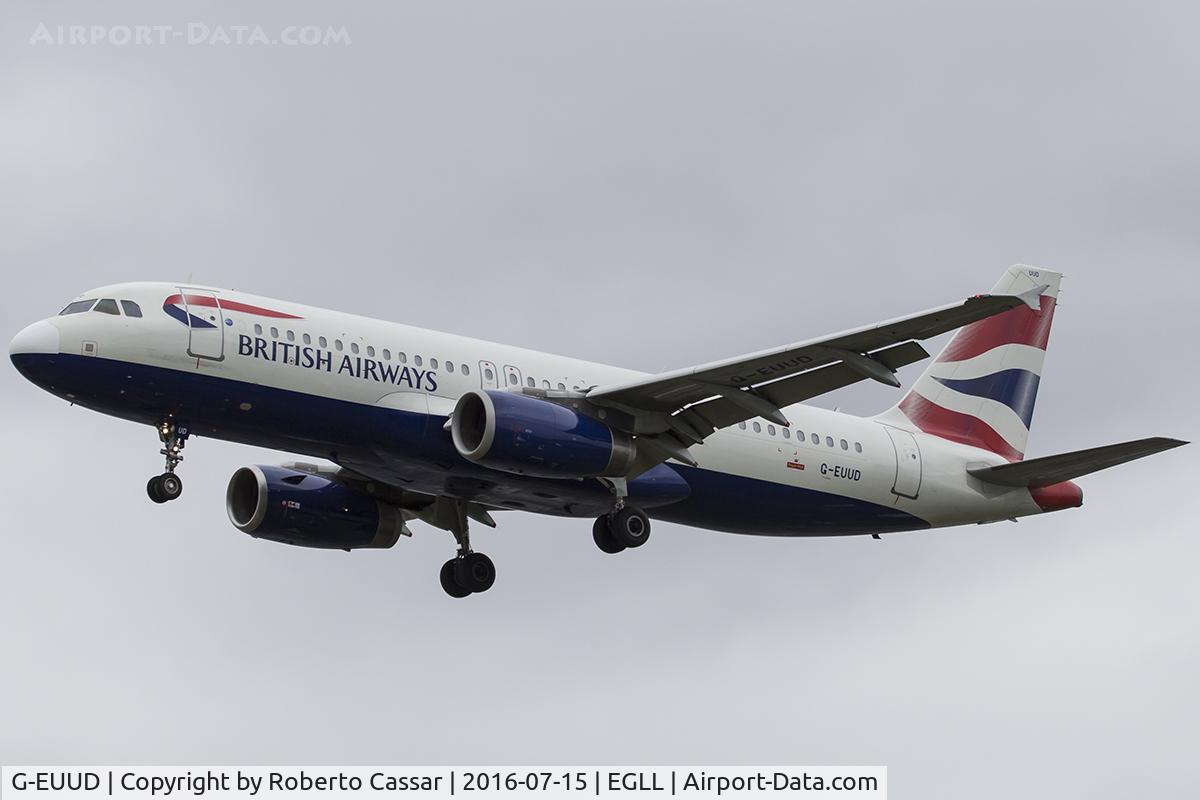G-EUUD, 2002 Airbus A320-232 C/N 1760, Heathrow 2016