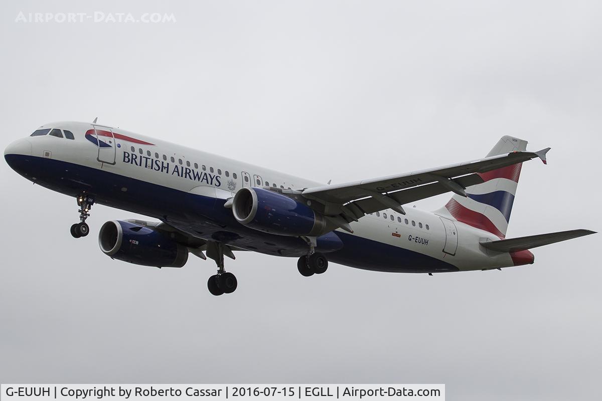 G-EUUH, 2002 Airbus A320-232 C/N 1665, Heathrow 2016