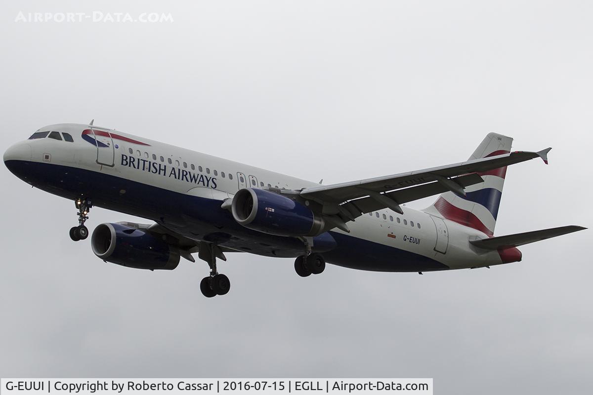 G-EUUI, 2002 Airbus A320-232 C/N 1871, Heathrow 2016