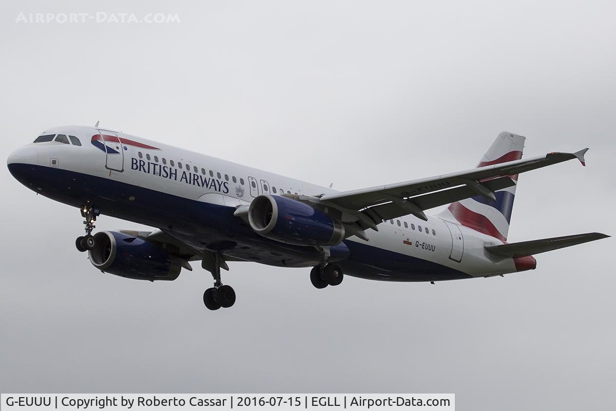 G-EUUU, 2008 Airbus A320-232 C/N 3351, Heathrow 2016
