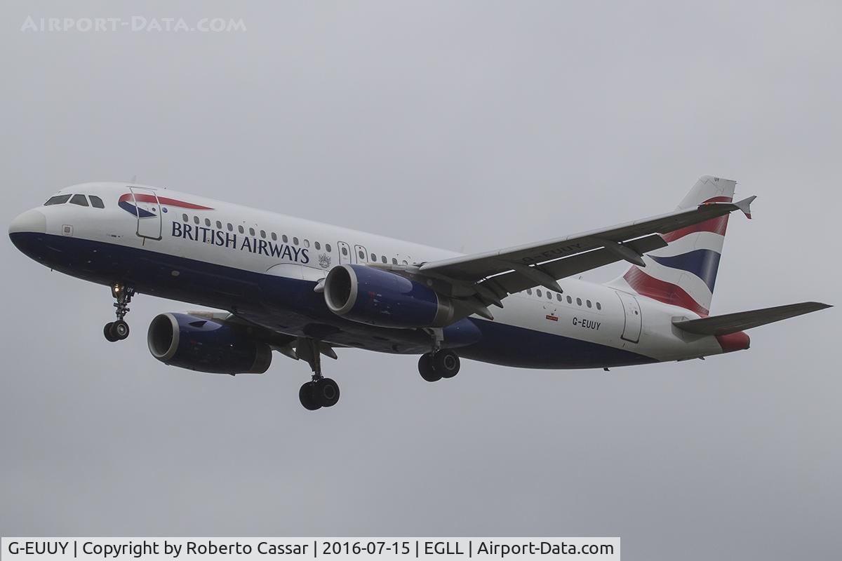 G-EUUY, 2008 Airbus A320-232 C/N 3607, Heathrow 2016