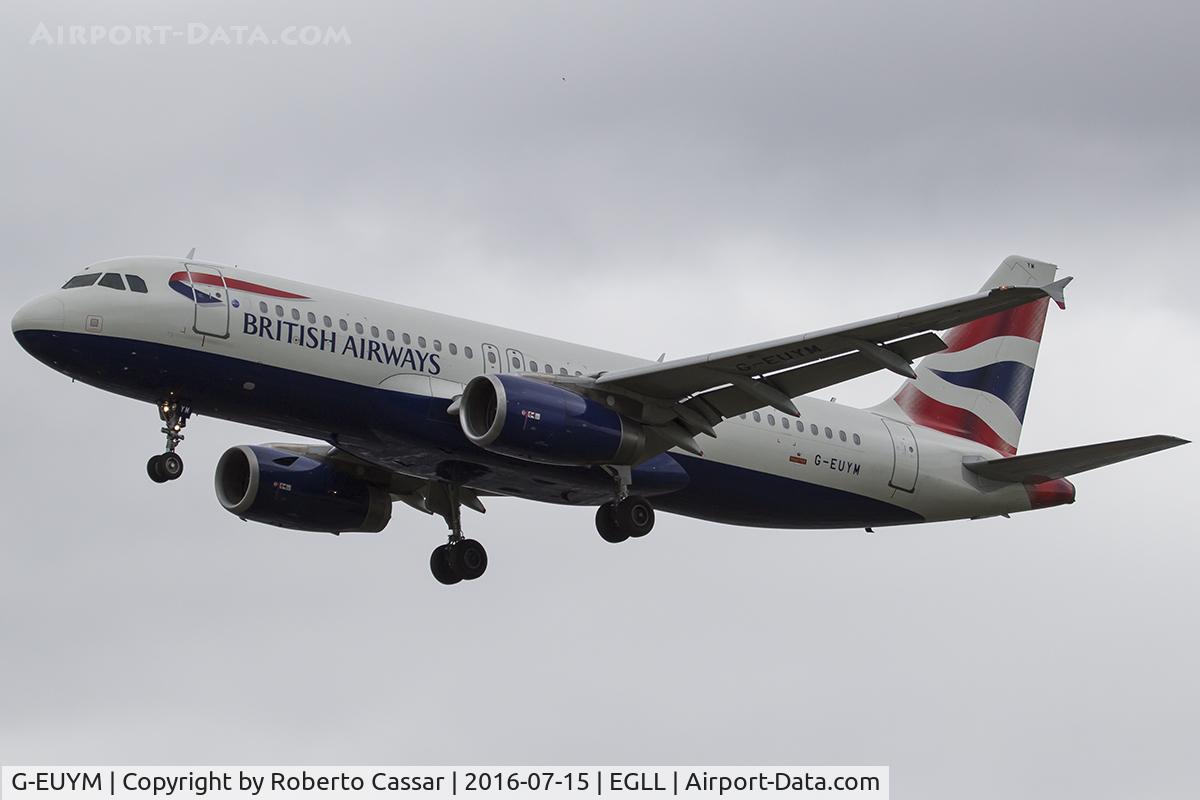 G-EUYM, 2011 Airbus A320-232 C/N 4791, HEATHROW 2016