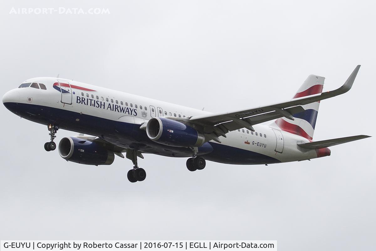 G-EUYU, 2014 Airbus A320-232 C/N 6028, Heathrow 2016