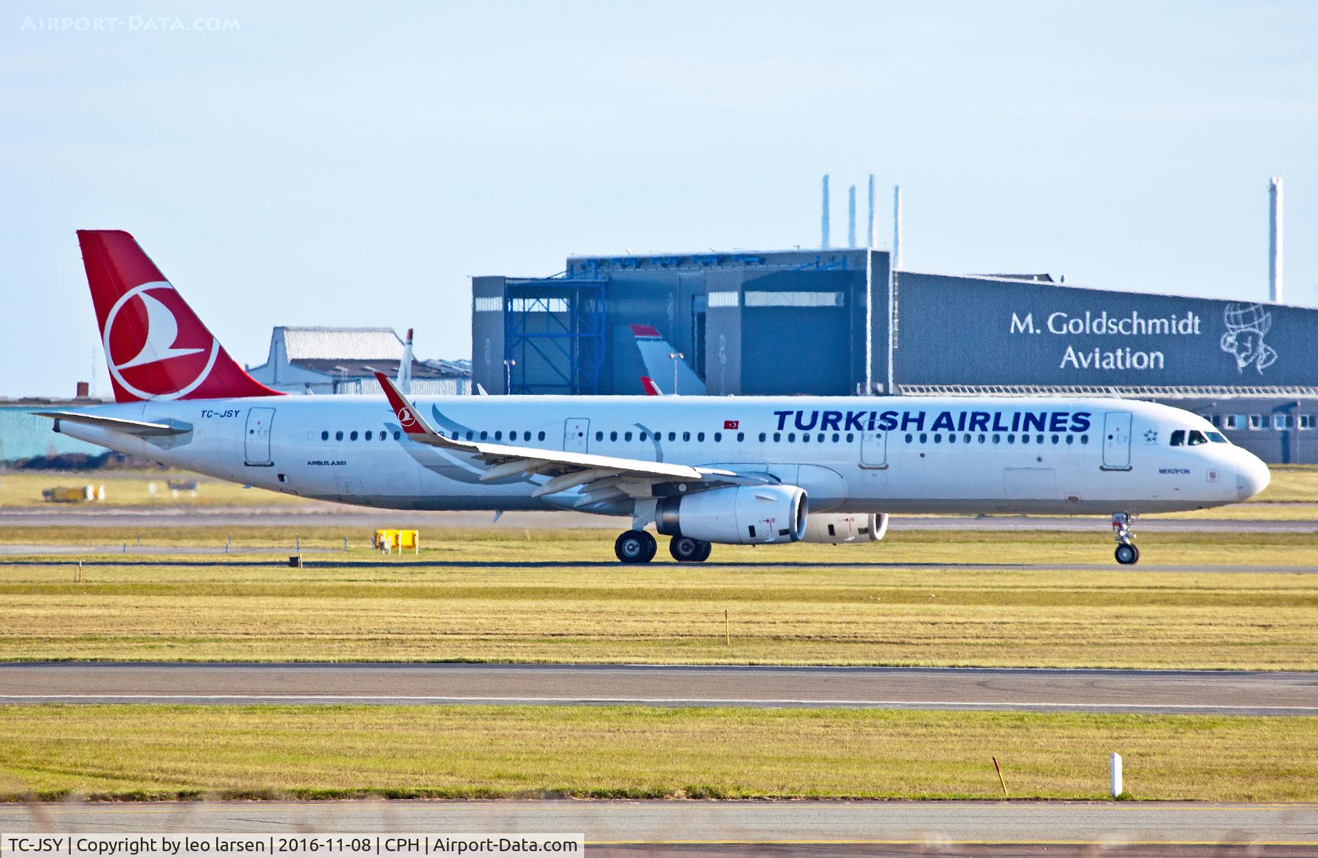 TC-JSY, 2015 Airbus A321-231 C/N 6758, Copenhagen 8.11.16