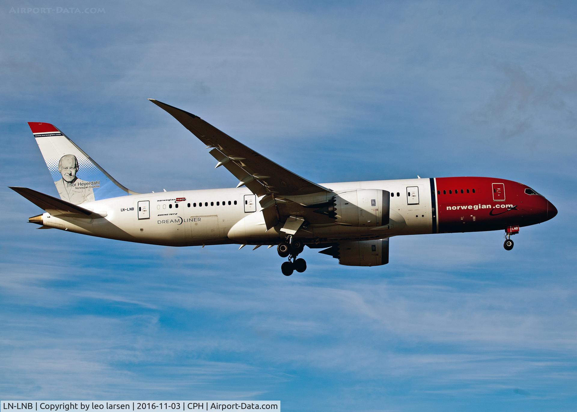 LN-LNB, 2013 Boeing 787-8 Dreamliner Dreamliner C/N 35305, Copenhagen 3.11.16 2 Thor Heyerdal 