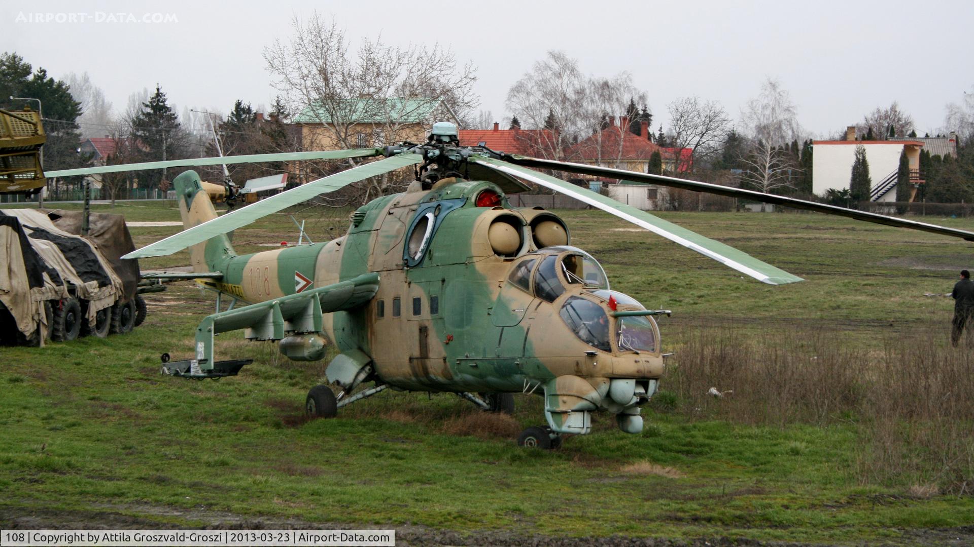 108, 1980 Mil Mi-24D Hind C/N K20108, Zamárdi, military technology collection. Hungary