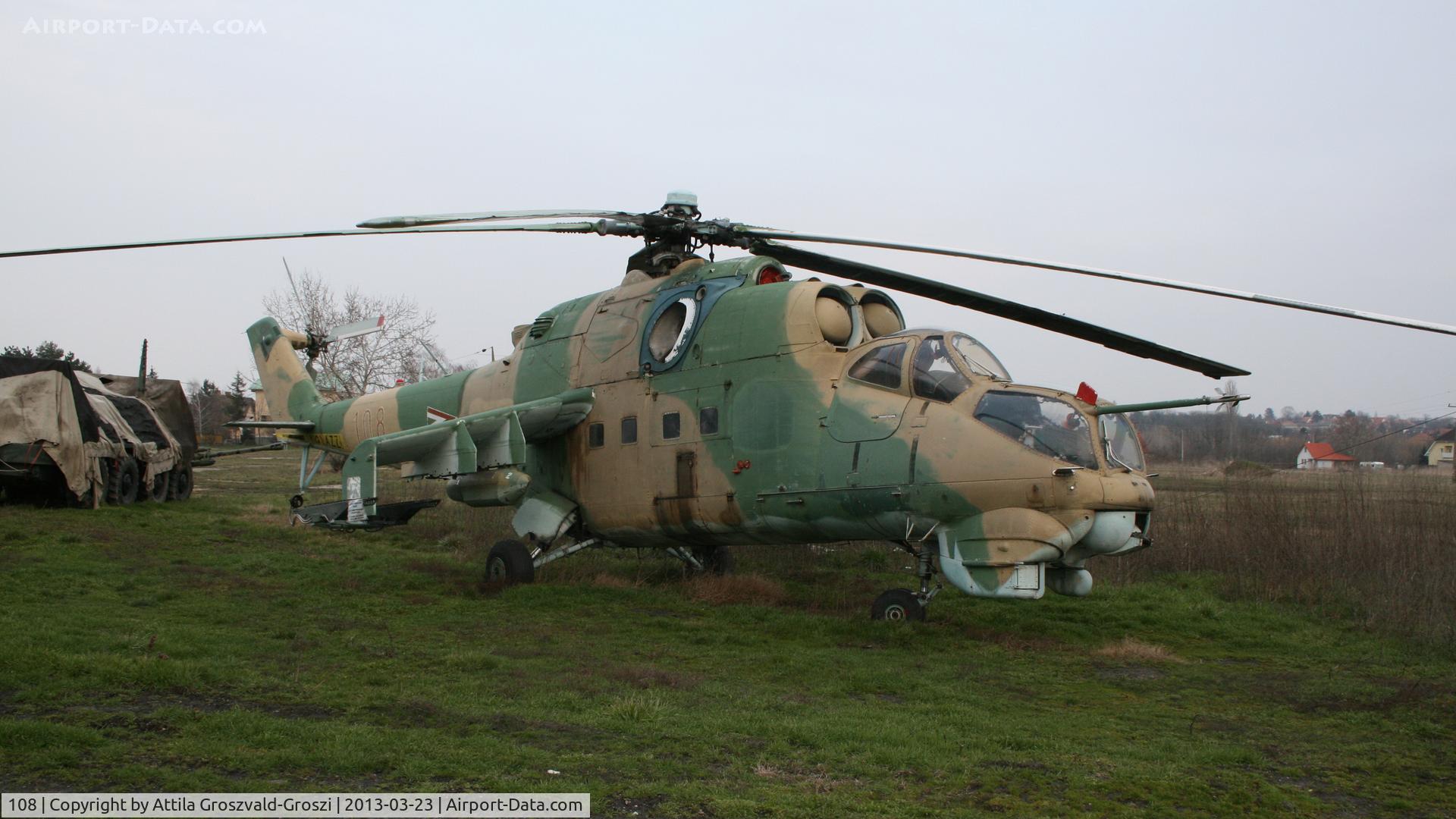 108, 1980 Mil Mi-24D Hind C/N K20108, Zamárdi, military technology collection. Hungary