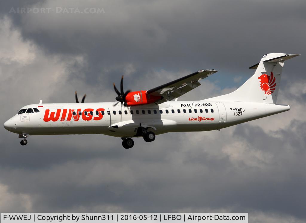 F-WWEJ, 2016 ATR 72-600 (72-212A) C/N 1327, C/n 1327 - To be PK-WHT