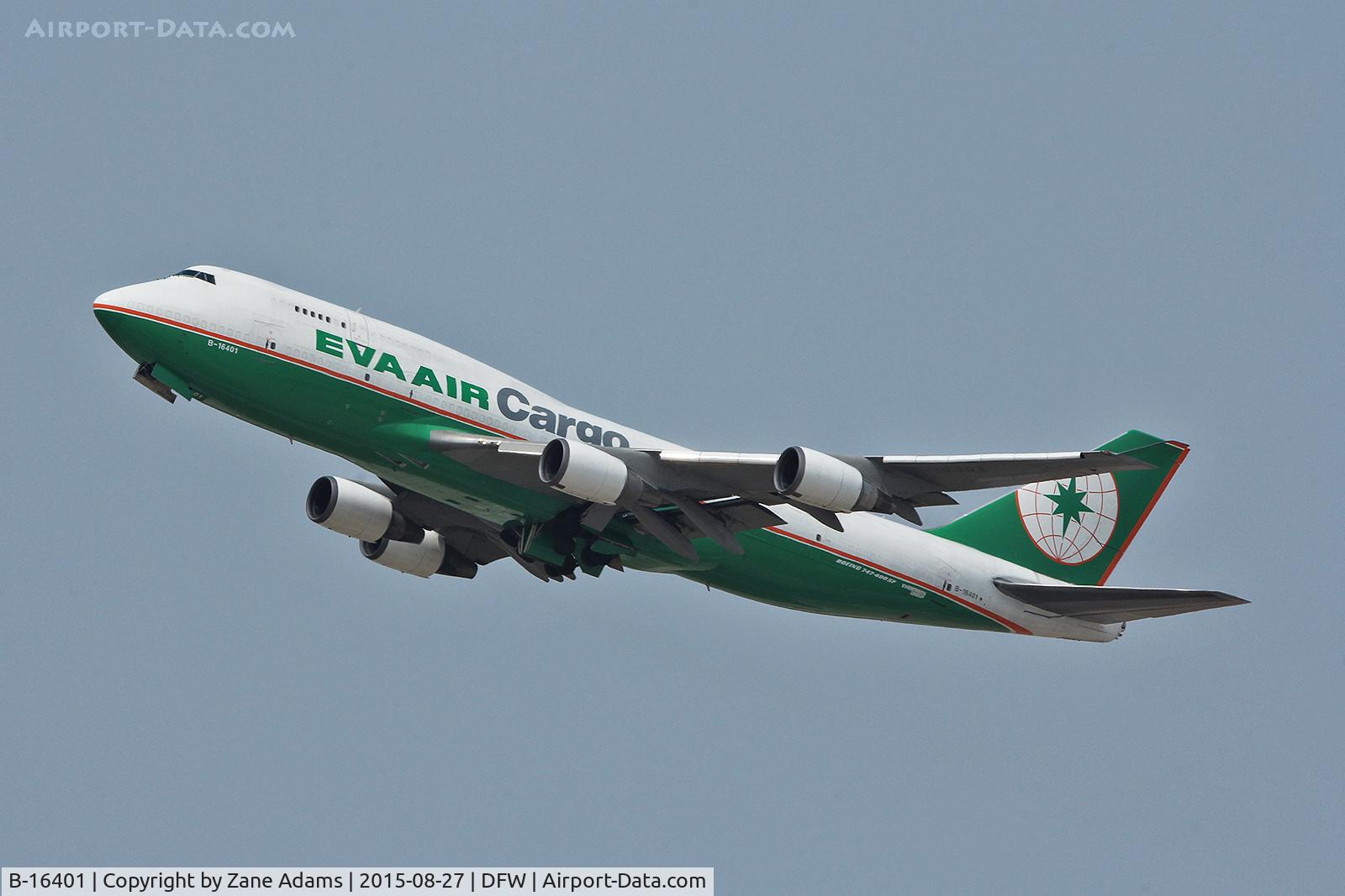B-16401, 1992 Boeing 747-45EBD(SF) C/N 27062, Departing DFW Airport