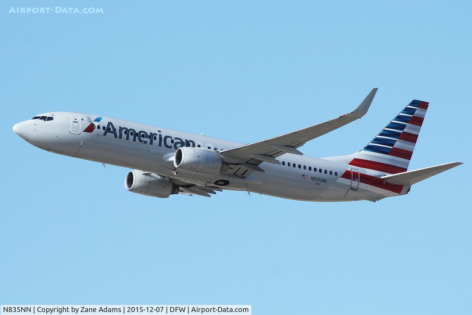 N835NN, 2010 Boeing 737-823 C/N 29577, Departing DFW Airport