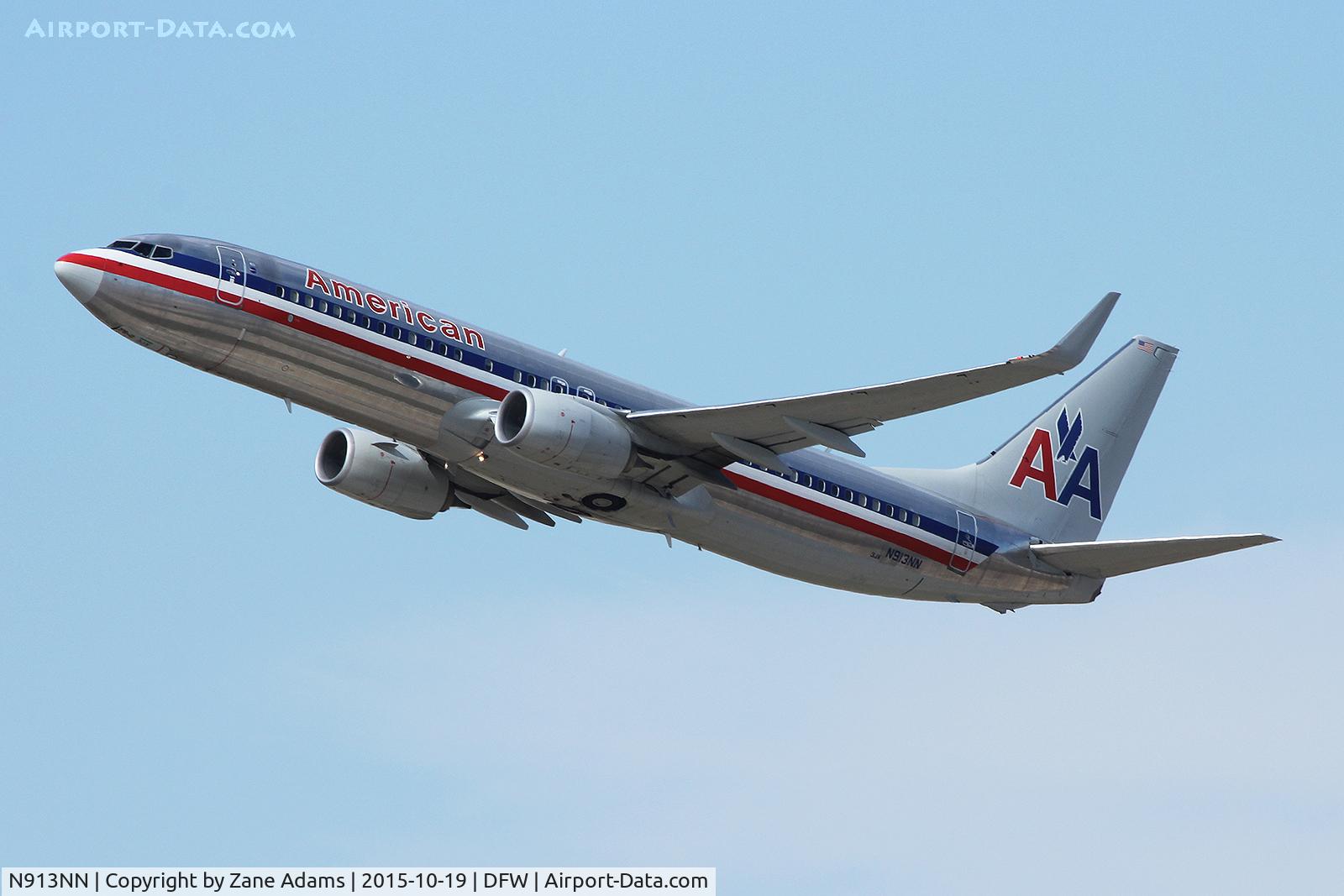 N913NN, 2013 Boeing 737-823 C/N 29571, Departing DFW Airport