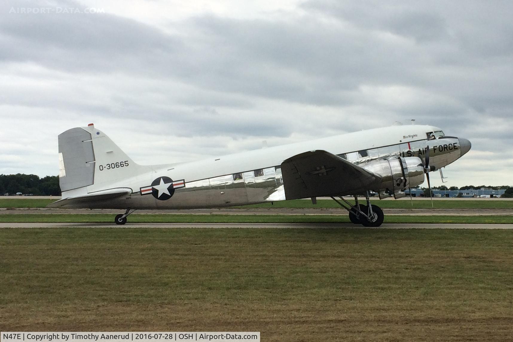 N47E, 1943 Douglas DC-3C (C-47A-60-DL) C/N 13816, N47E (Miss Virginia), 1943 Douglas DC3C, c/n: 13816
