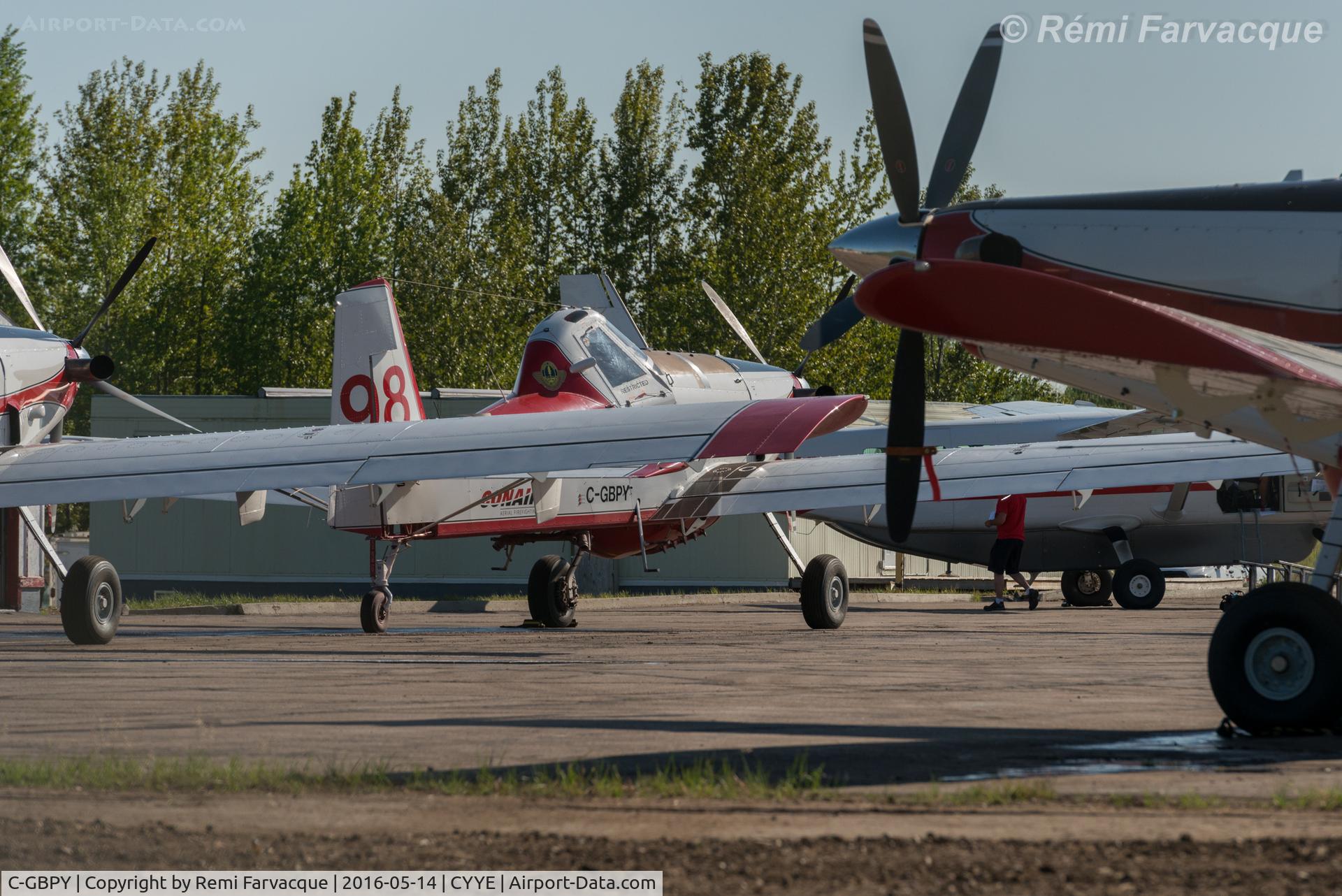 C-GBPY, 2010 Air Tractor AT-802A C/N 802A-0356, Parked in NE corner of airport.