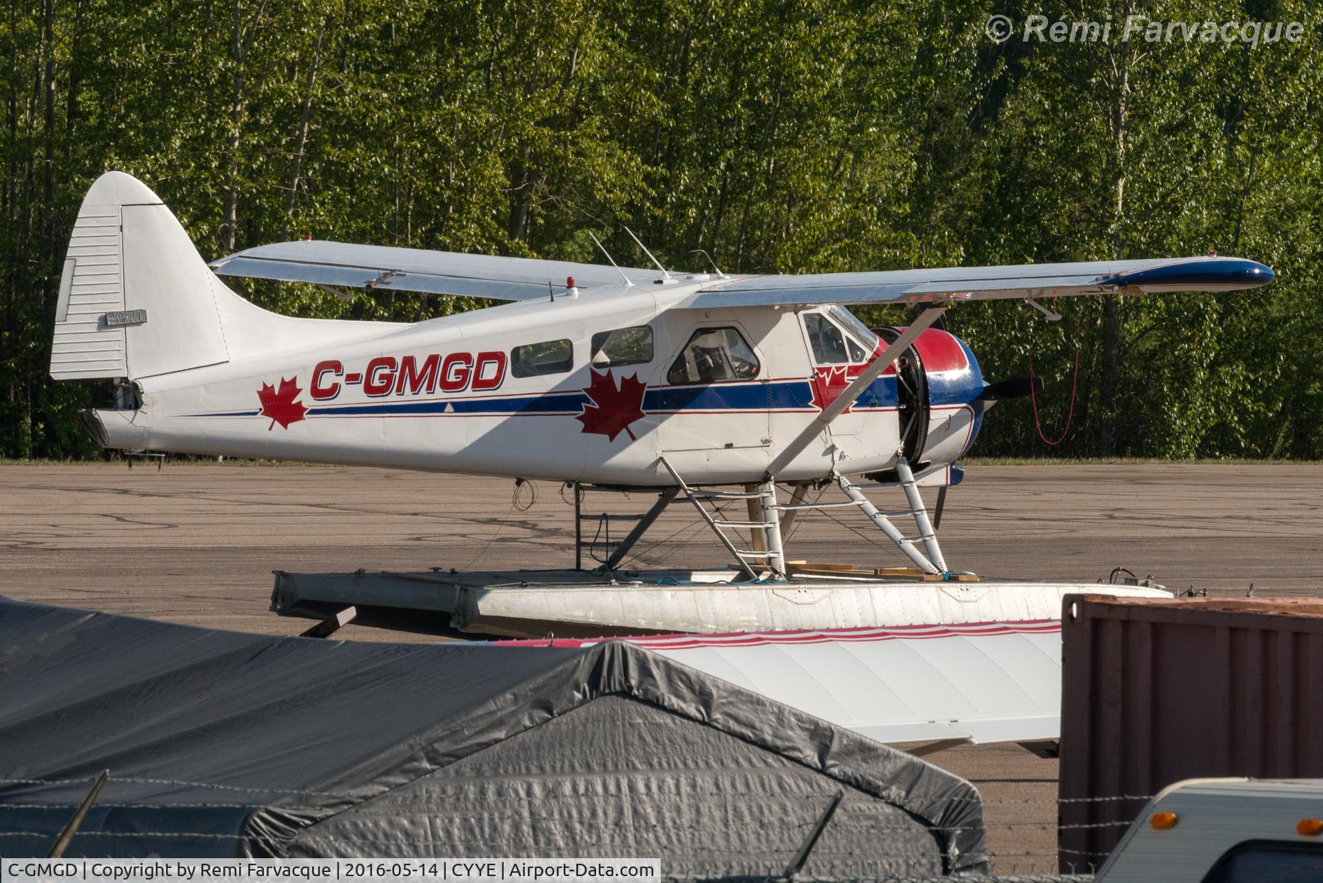 C-GMGD, 1954 De Havilland Canada DHC-2 Beaver Mk.1 C/N 519, Parked in front of private hanger, NE part of airport.