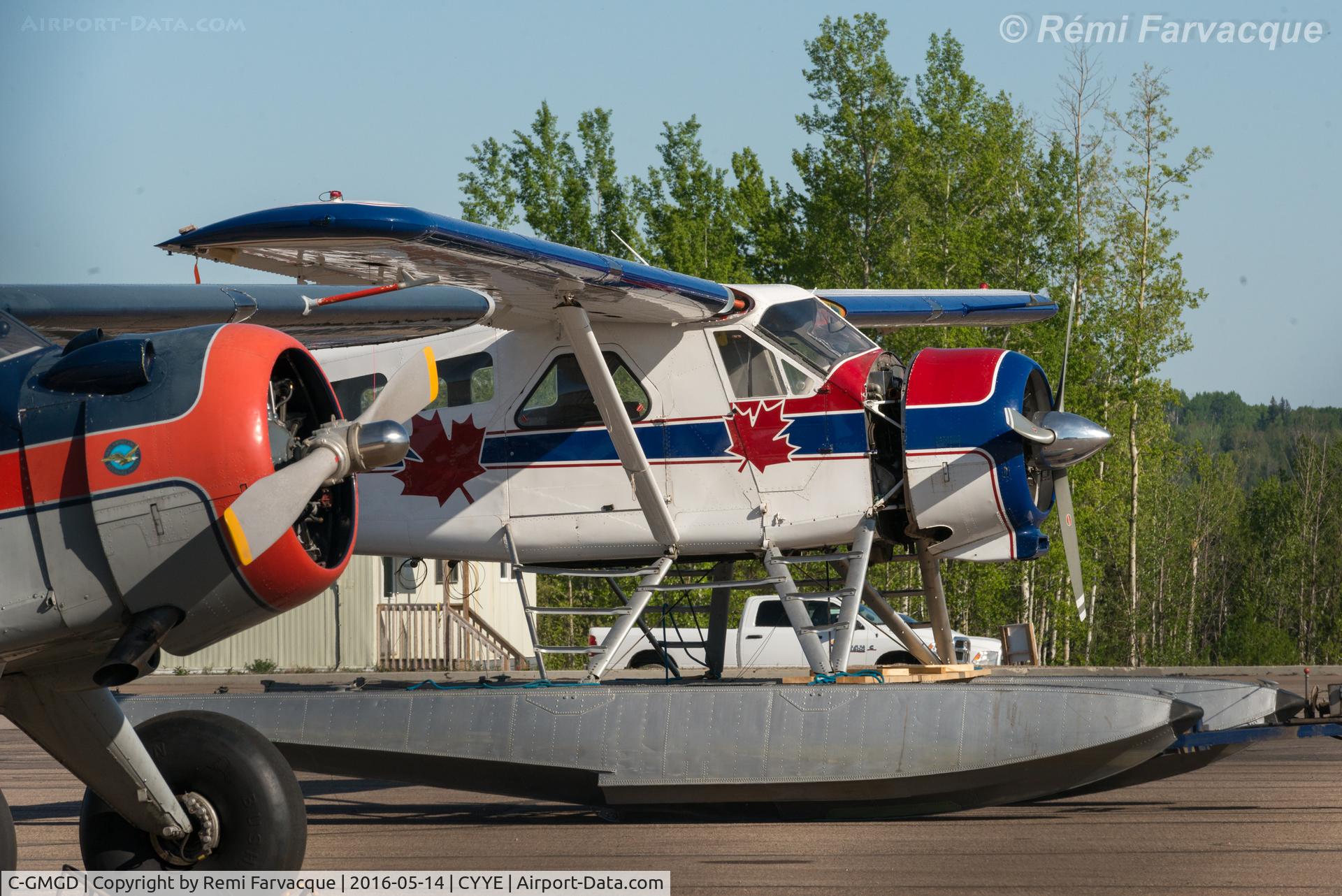 C-GMGD, 1954 De Havilland Canada DHC-2 Beaver Mk.1 C/N 519, Parked in front of private hanger, NE part of airport.
