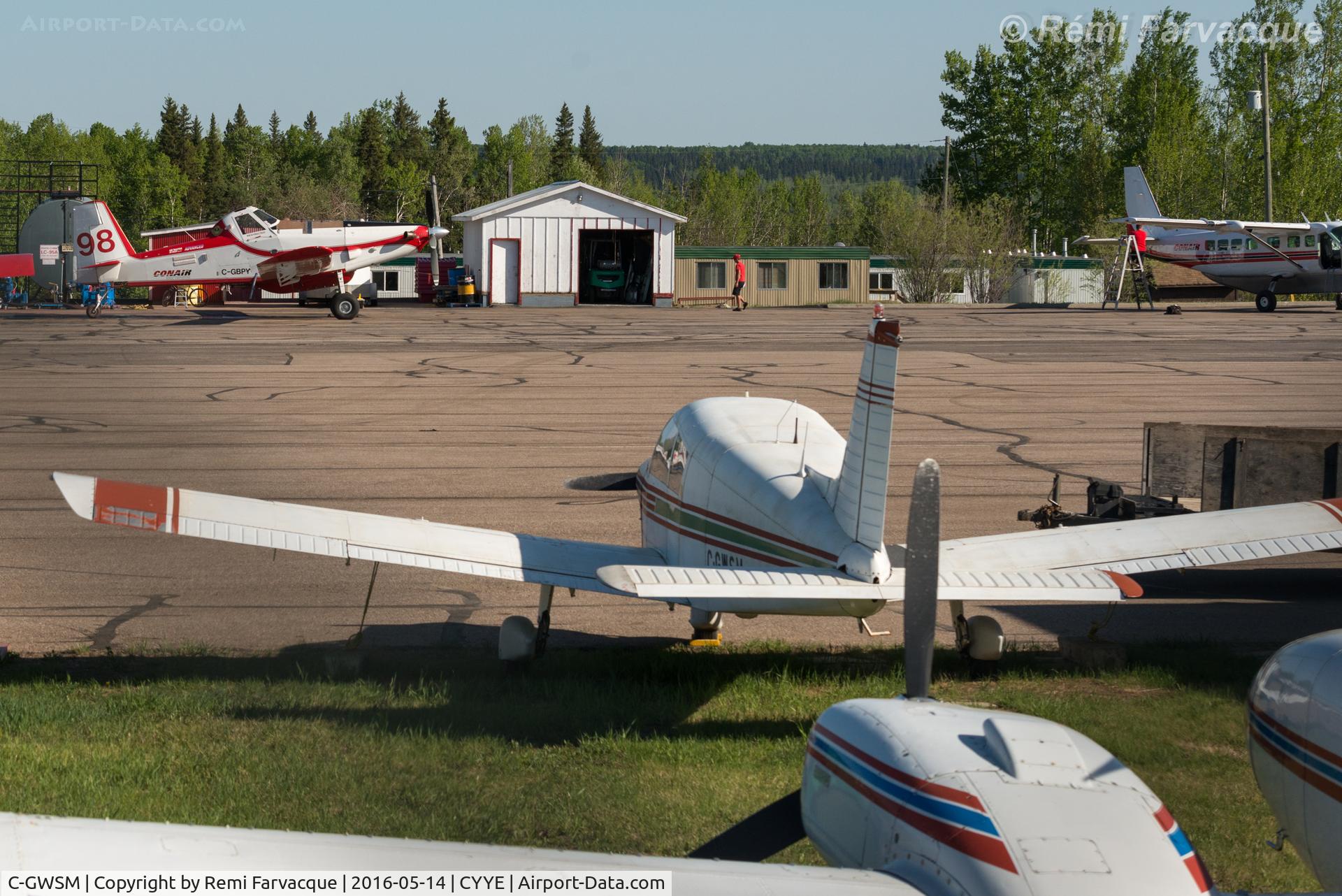 C-GWSM, 1971 Piper PA-28-140 C/N 28-7225342, Parked at very NE corner of airport.
