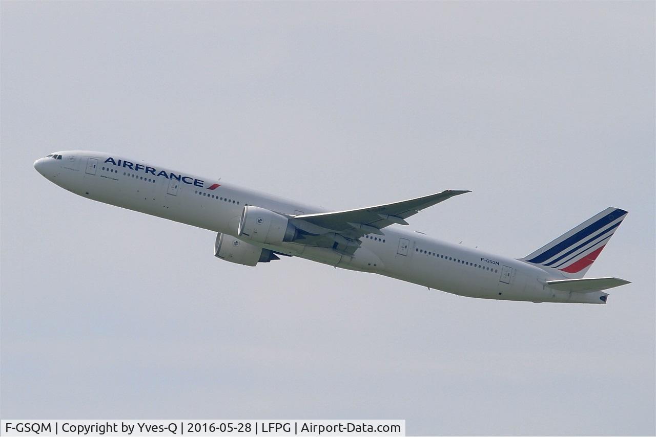 F-GSQM, 2006 Boeing 777-328/ER C/N 32848, Boeing 777-328 (ER), Take off rwy 08L, Roissy Charles De Gaulle airport (LFPG-CDG)