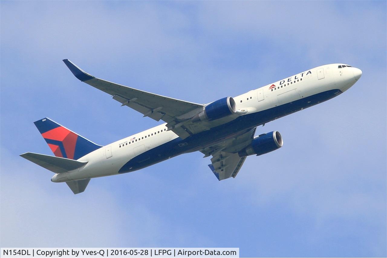 N154DL, 1991 Boeing 767-3P6 C/N 25241, Boeing 767-3P6, Take off rwy 06R, Roissy Charles De Gaulle airport (LFPG-CDG)