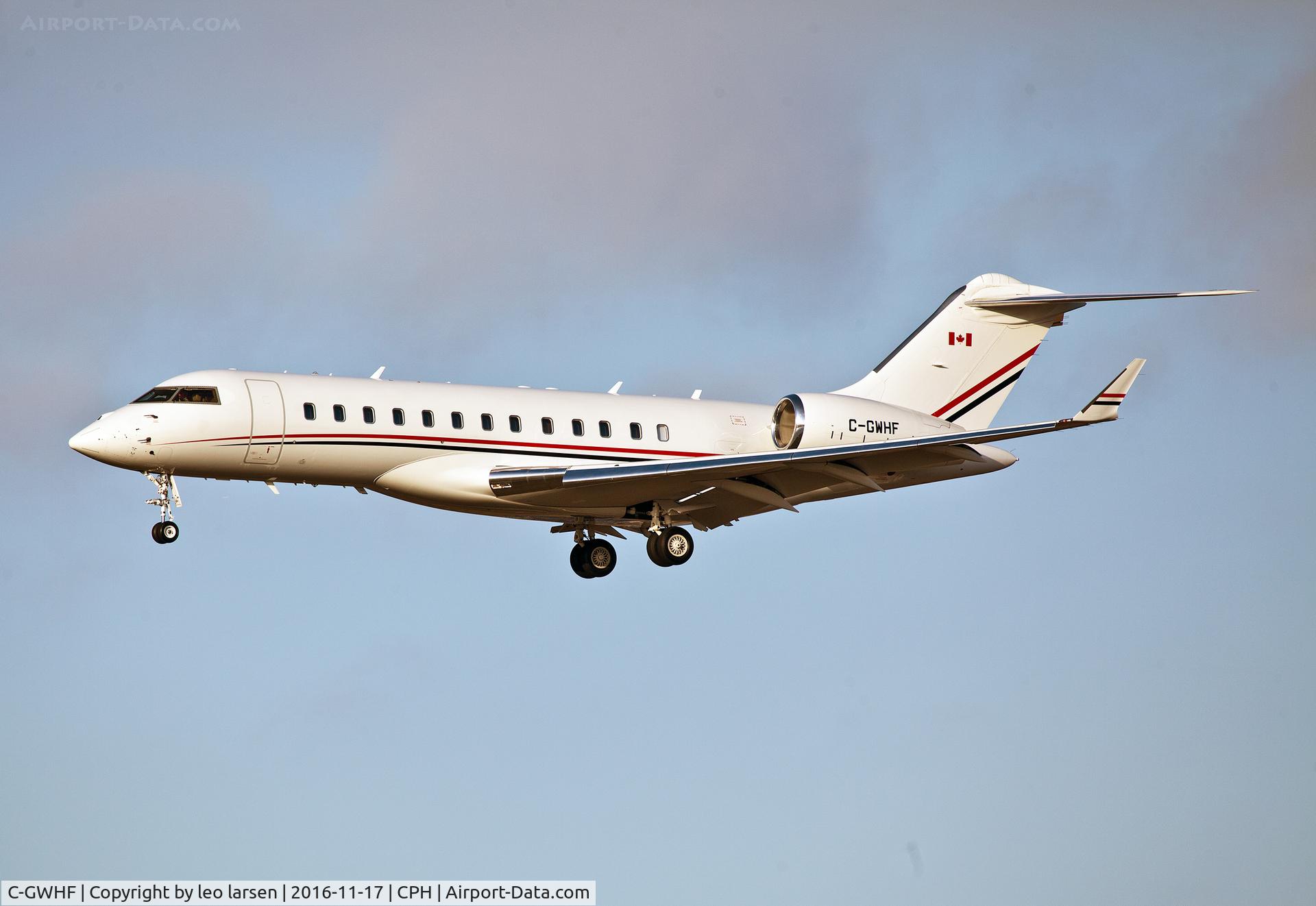 C-GWHF, 2010 Bombardier BD-700-1A10 Global Express XRS C/N 9407, Copenhagen 17.11.16
