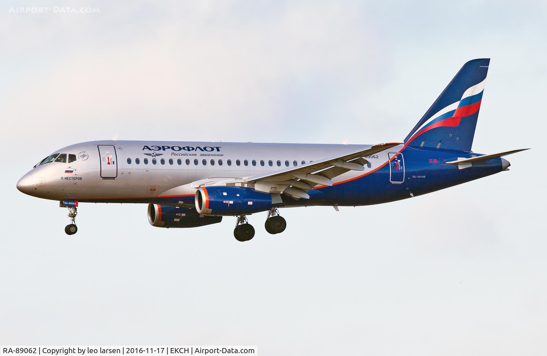 RA-89062, 2015 Sukhoi SuperJet 100-95B C/N 95091, Copenhagen 17.11.16