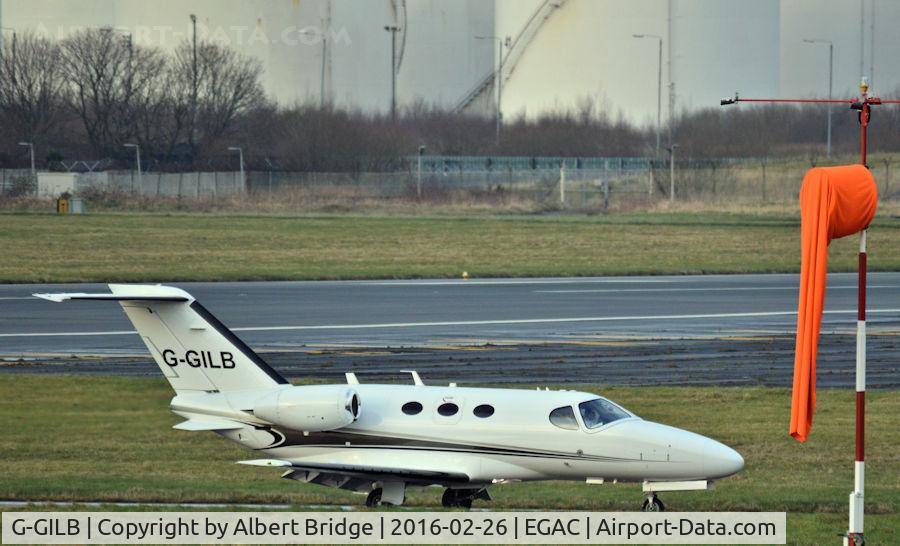 G-GILB, 2009 Cessna 510 Citation Mustang Citation Mustang C/N 510-0241, Arriving at Belfast City.