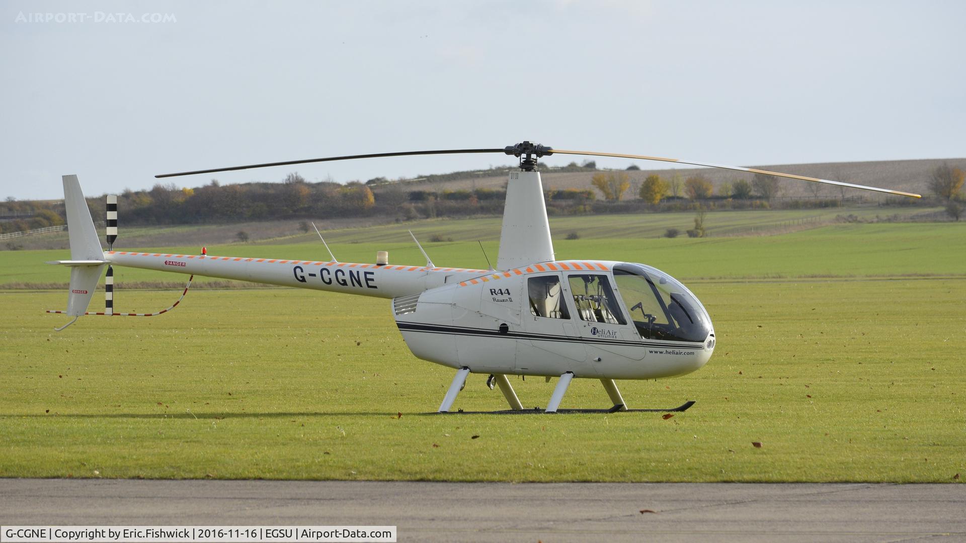 G-CGNE, 2010 Robinson R44 Raven II C/N 12952, 3. G-CGNE visiting The Imperial War Museum, Duxford.