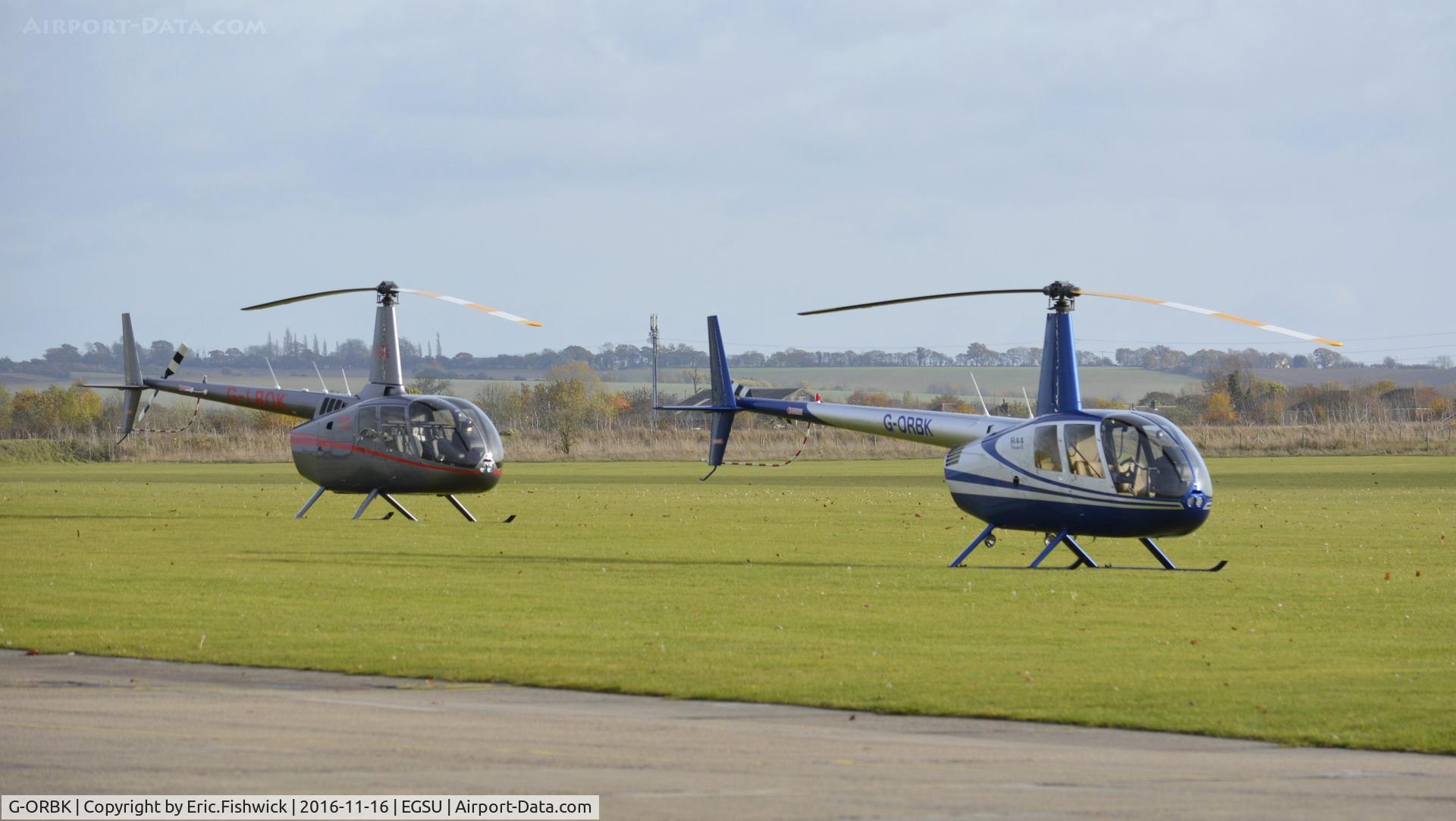 G-ORBK, 2003 Robinson R44 Raven II C/N 10213, 5. G-ORBK visiting The Imperial War Museum, Duxford.