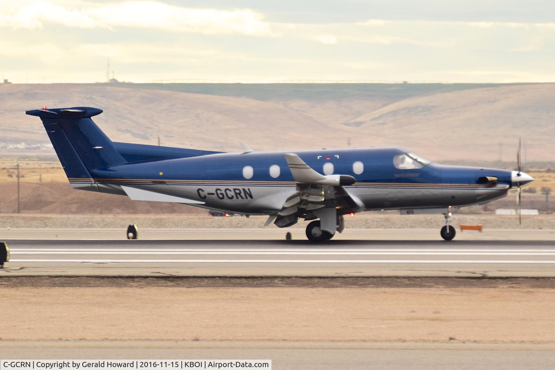 C-GCRN, 2005 Pilatus PC-12/45 C/N 675, Landing RWY 28R.