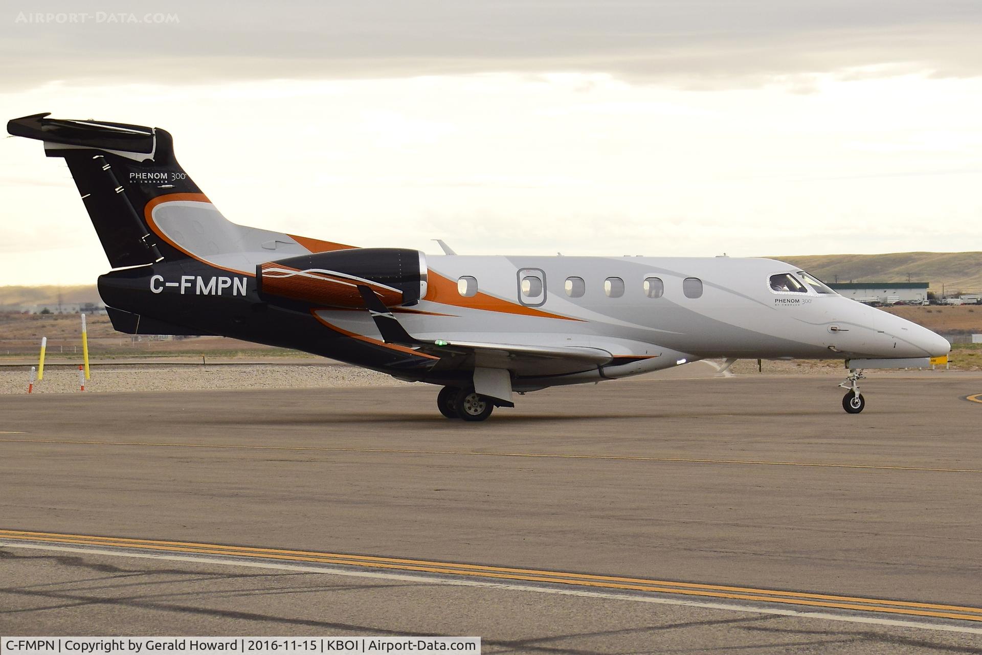 C-FMPN, 2012 Embraer EMB-505 Phenom 300 C/N 50500111, Leaving Custom's ramp for RWY 28R.