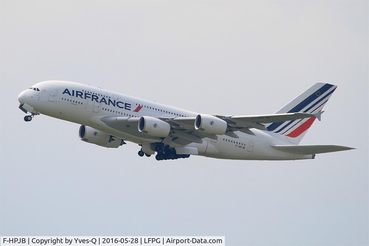 F-HPJB, 2009 Airbus A380-861 C/N 040, Airbus A380-861, Take off rwy 08L, Roissy Charles De Gaulle airport (LFPG-CDG)