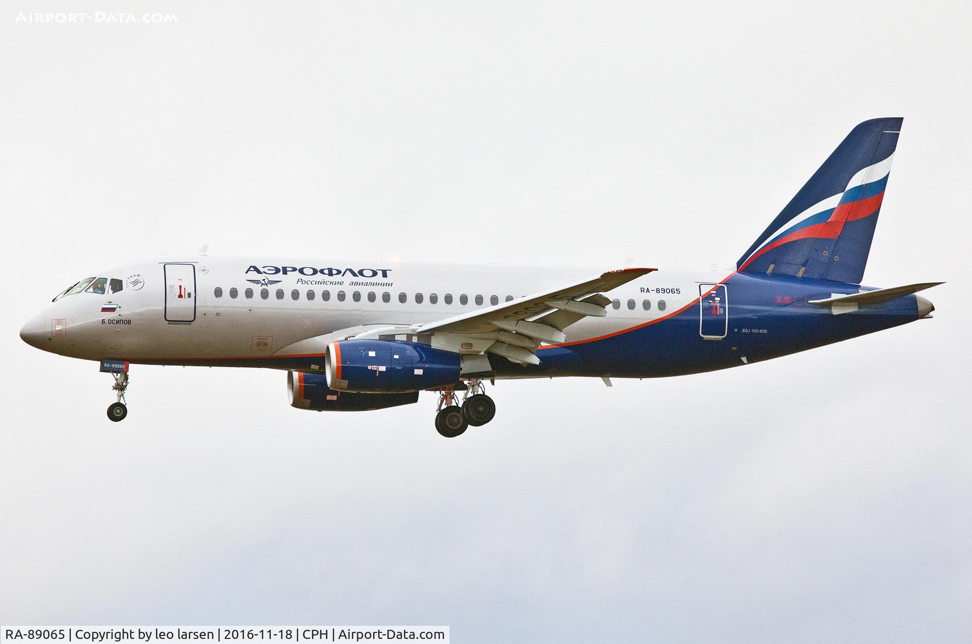 RA-89065, 2016 Sukhoi SuperJet 100-95B C/N 95107, Copenhagen 18.11.16