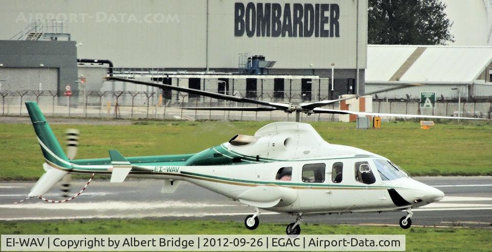 EI-WAV, Bell 430 C/N 49028, Arriving at Belfast City.