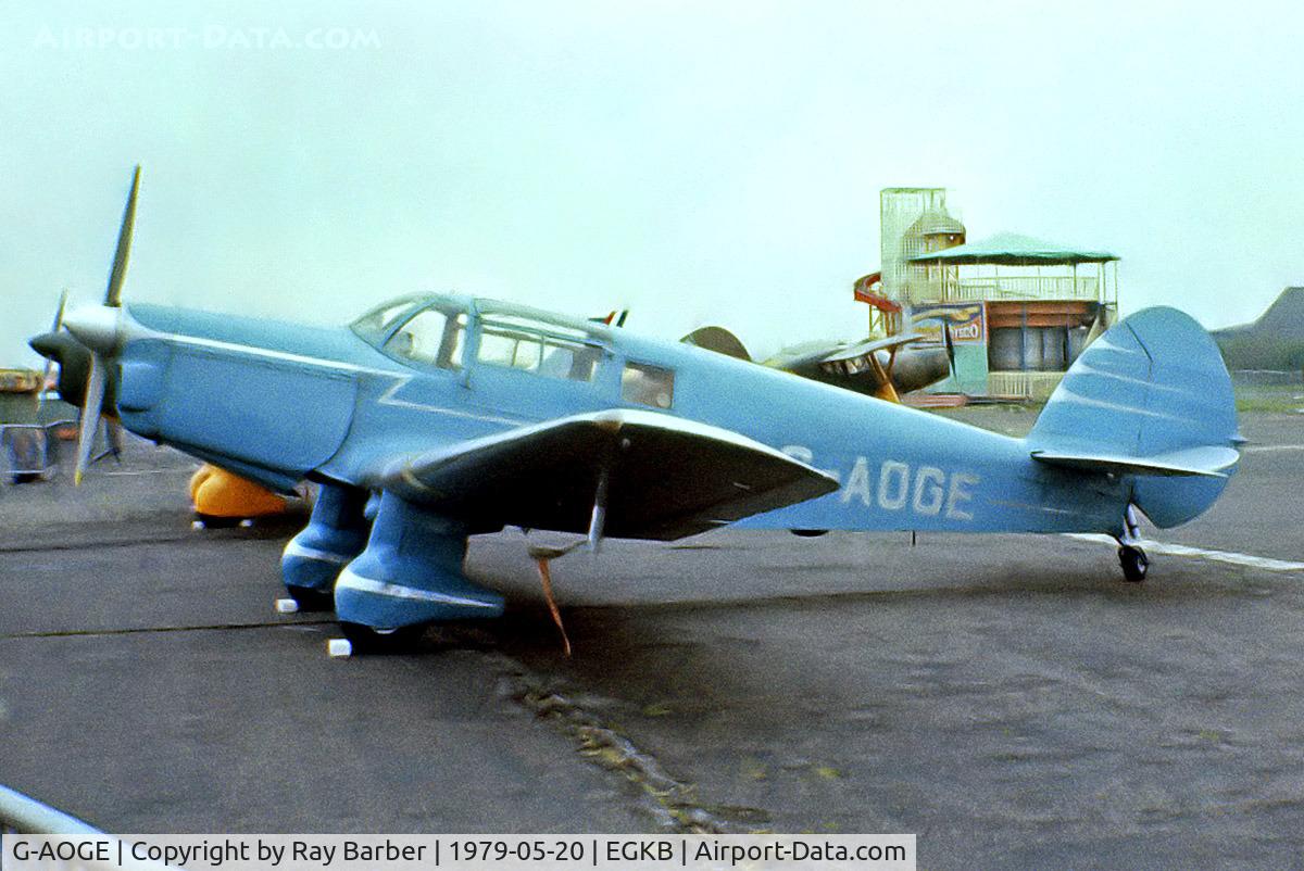 G-AOGE, 1942 F Hills And Sons Ltd Proctor 3 C/N BV651, Percival P.34 Proctor IIIA [H.210] Biggin Hill~G 20/05/1979. From a slide.