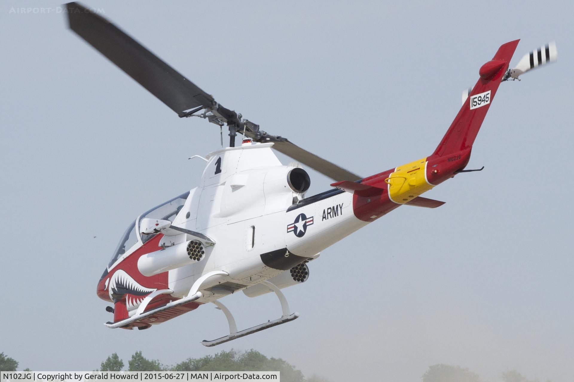 N102JG, 1970 Bell AH-1G Cobra C/N 20889, Departing RWY 29.