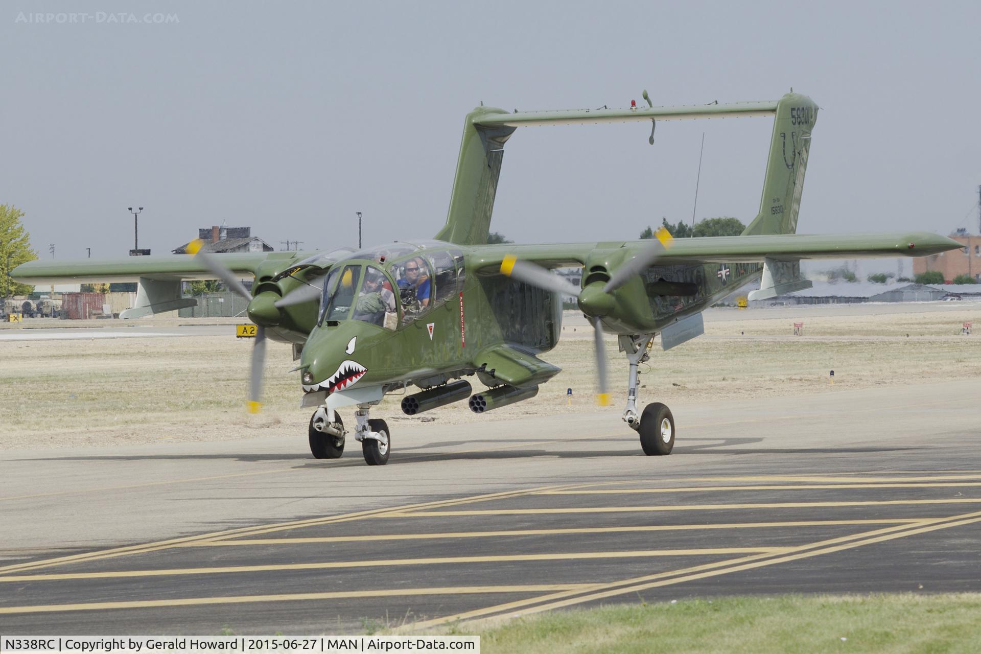 N338RC, 1971 North American OV-10B C/N 338-10, Taxing to RWY 29.
