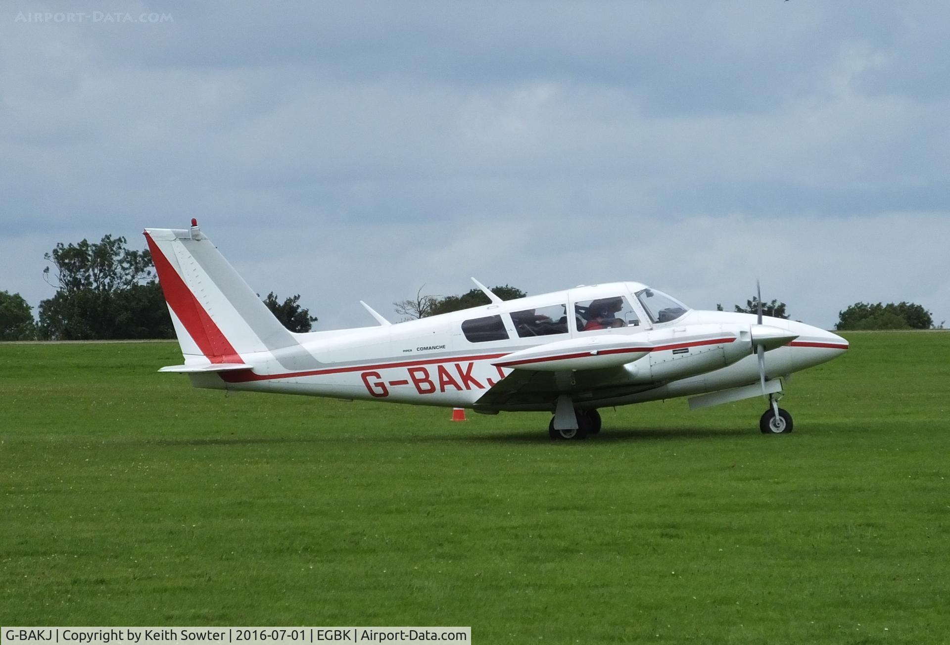 G-BAKJ, 1966 Piper PA-30-160 B Twin Comanche C/N 30-1232, Visiting aircraft