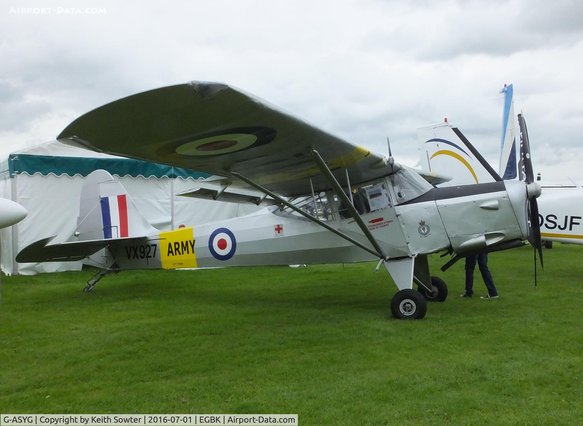 G-ASYG, 1964 Beagle A-61 Terrier 2 C/N B.637, on display