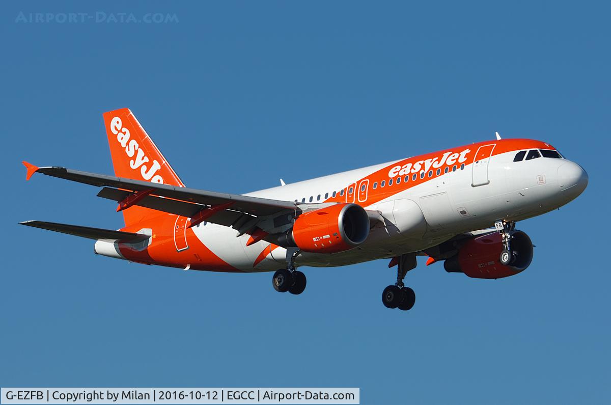 G-EZFB, 2009 Airbus A319-111 C/N 3799, U21860 from Marseille (MRS) on final 05L