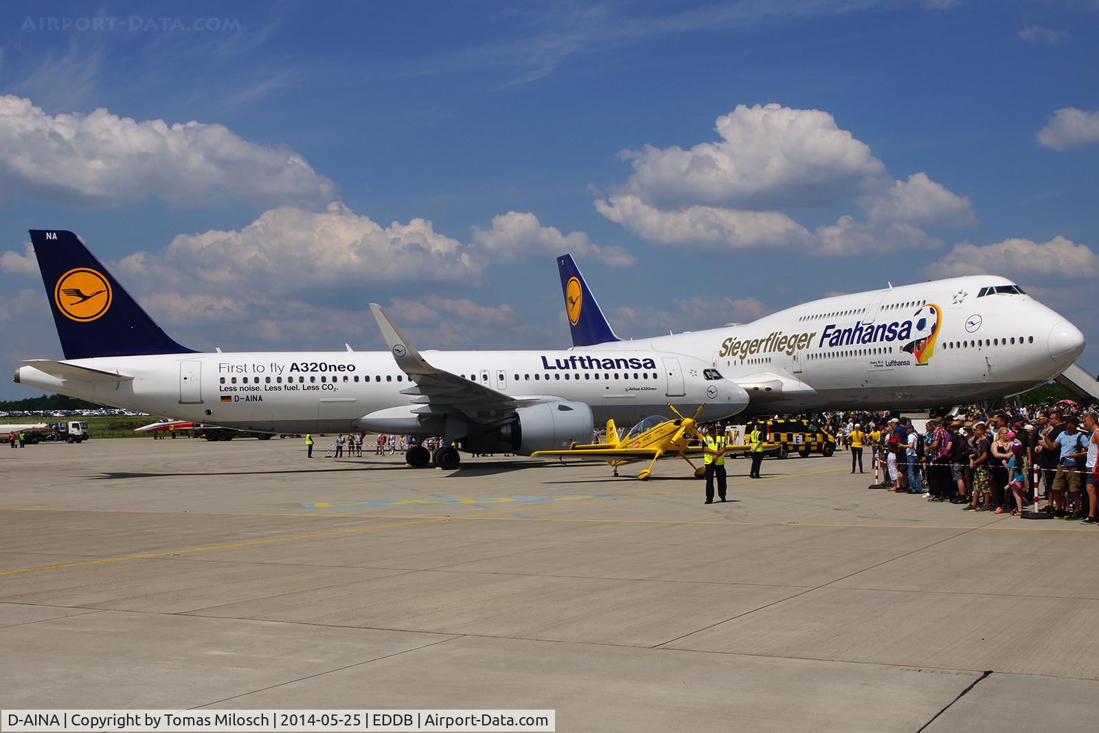 D-AINA, 2015 Airbus A320-271N C/N 6801, Displayed at ILA 2014 together with D-ABYI