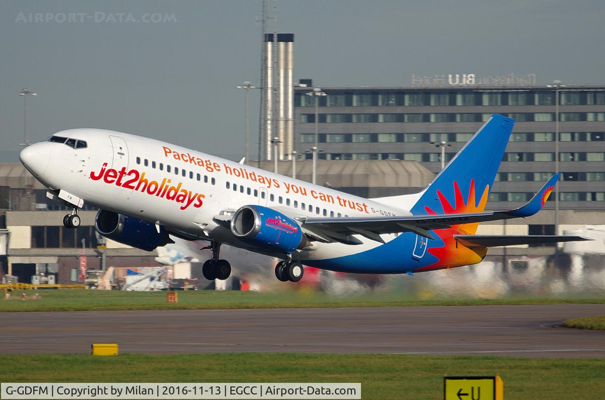 G-GDFM, 1998 Boeing 737-36N C/N 28586, Jet2 flight LS875 departs to  Faro (FAO)