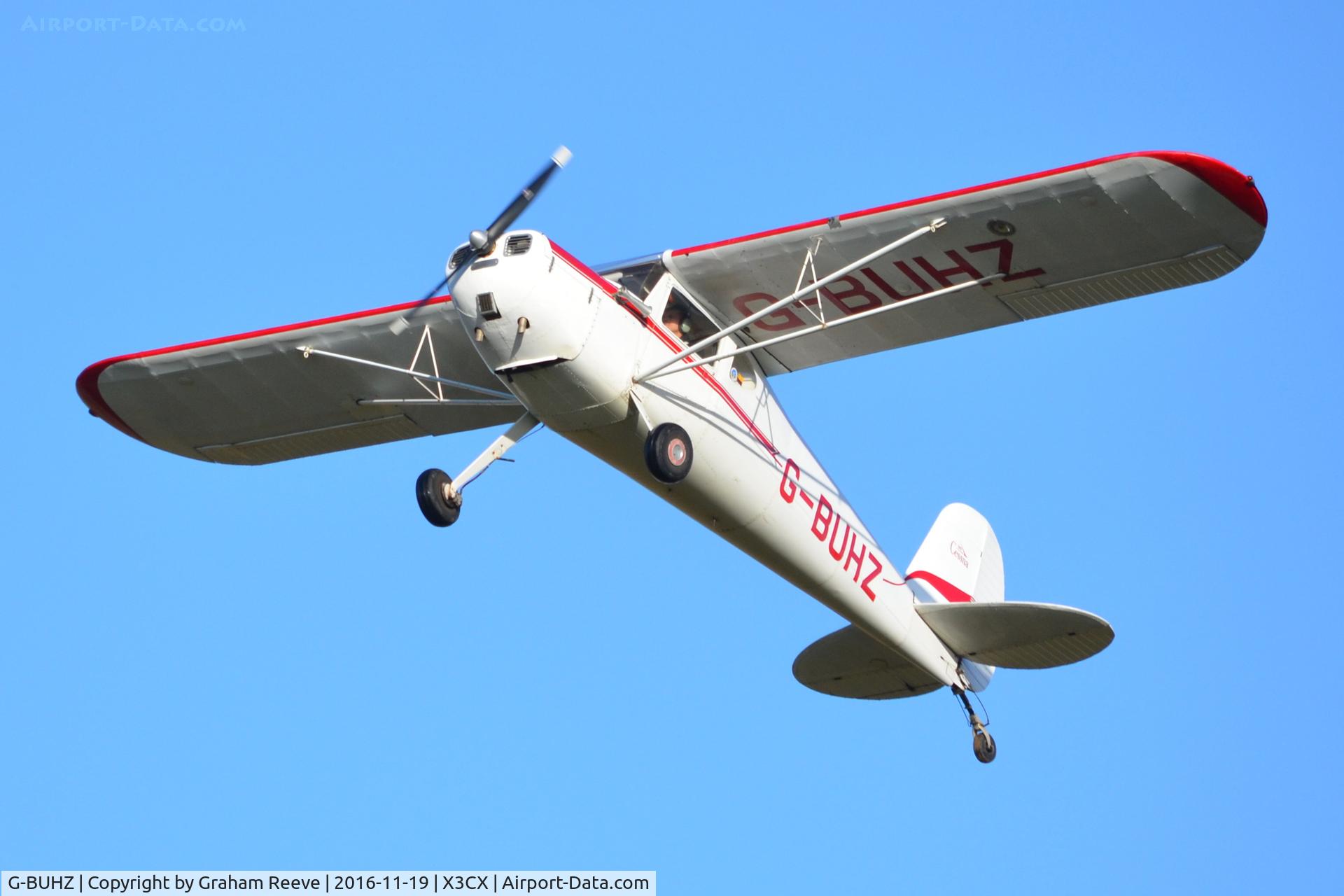 G-BUHZ, 1948 Cessna 120 C/N 14950, Departing from Northrepps.