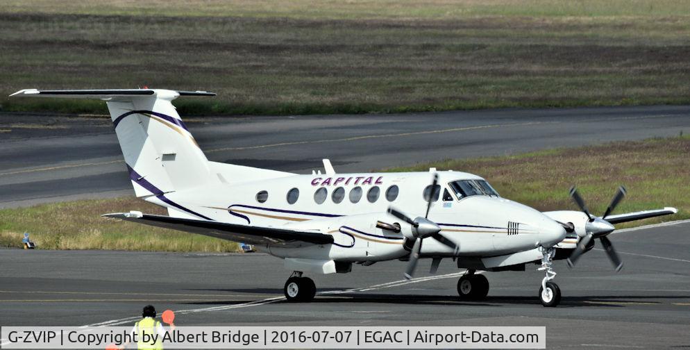 G-ZVIP, 1975 Beech 200 Super King Air C/N BB-108, Arriving at Belfast City.