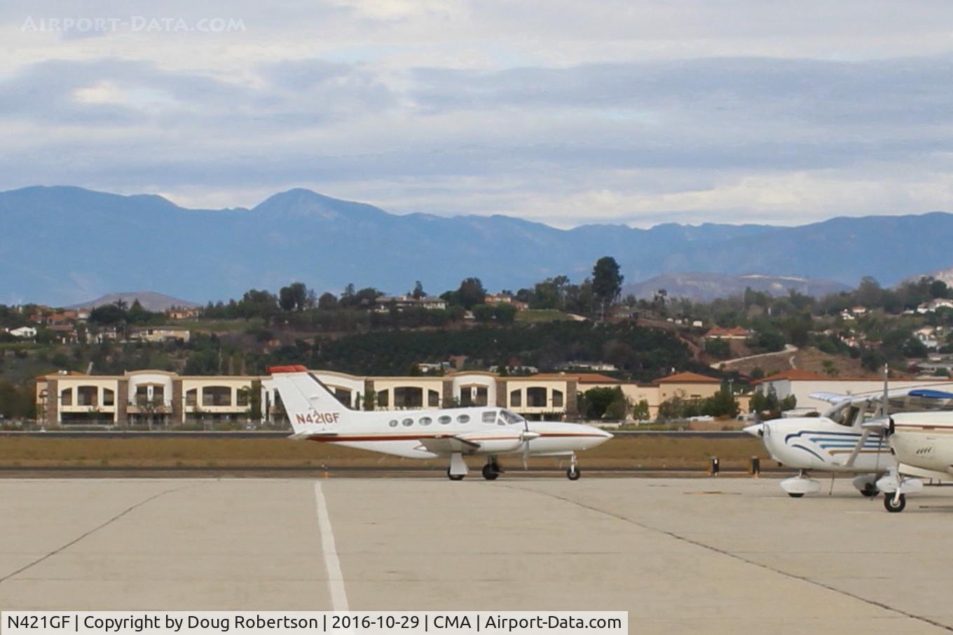 N421GF, Cessna 421C Golden Eagle C/N 421C1110, 1975 Cessna 421C GOLDEN EAGLE, two Continental GTSIO-520-D 374 Hp each, geared & turbo-supercharged, taxi