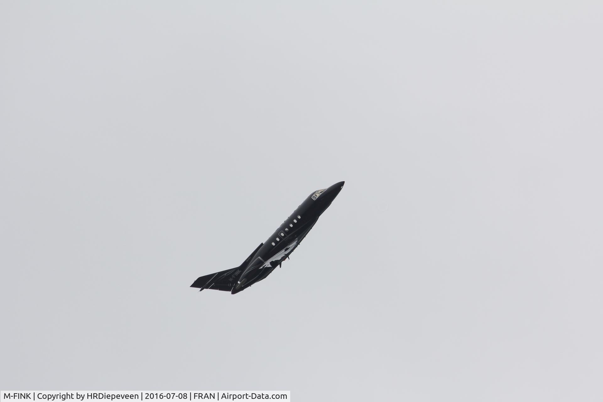M-FINK, 1992 British Aerospace BAe.125-1000B C/N 259037, Take off from an airport in the Normandy in France, close to the small village Anse du brick, close to Cherbourg