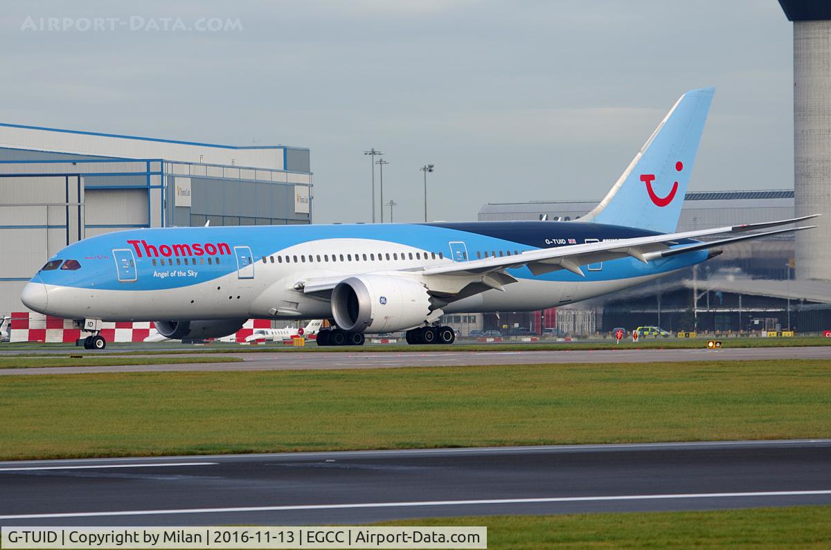 G-TUID, 2013 Boeing 787-8 Dreamliner C/N 36424, TOM195 after landing 23R from Puerto Vallarta (PVR)