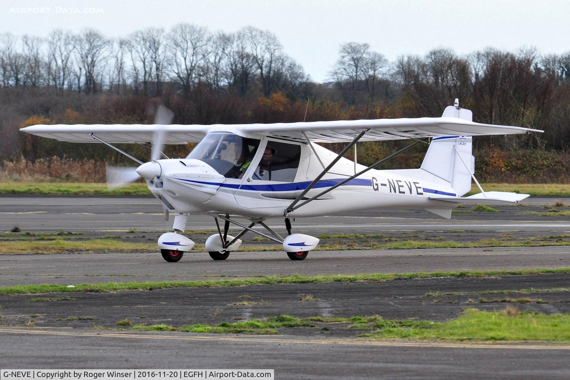 G-NEVE, 2016 Comco Ikarus C42 FB100 C/N 1608-7465, Resident C42 operated by Gower Flight Centre (short term).