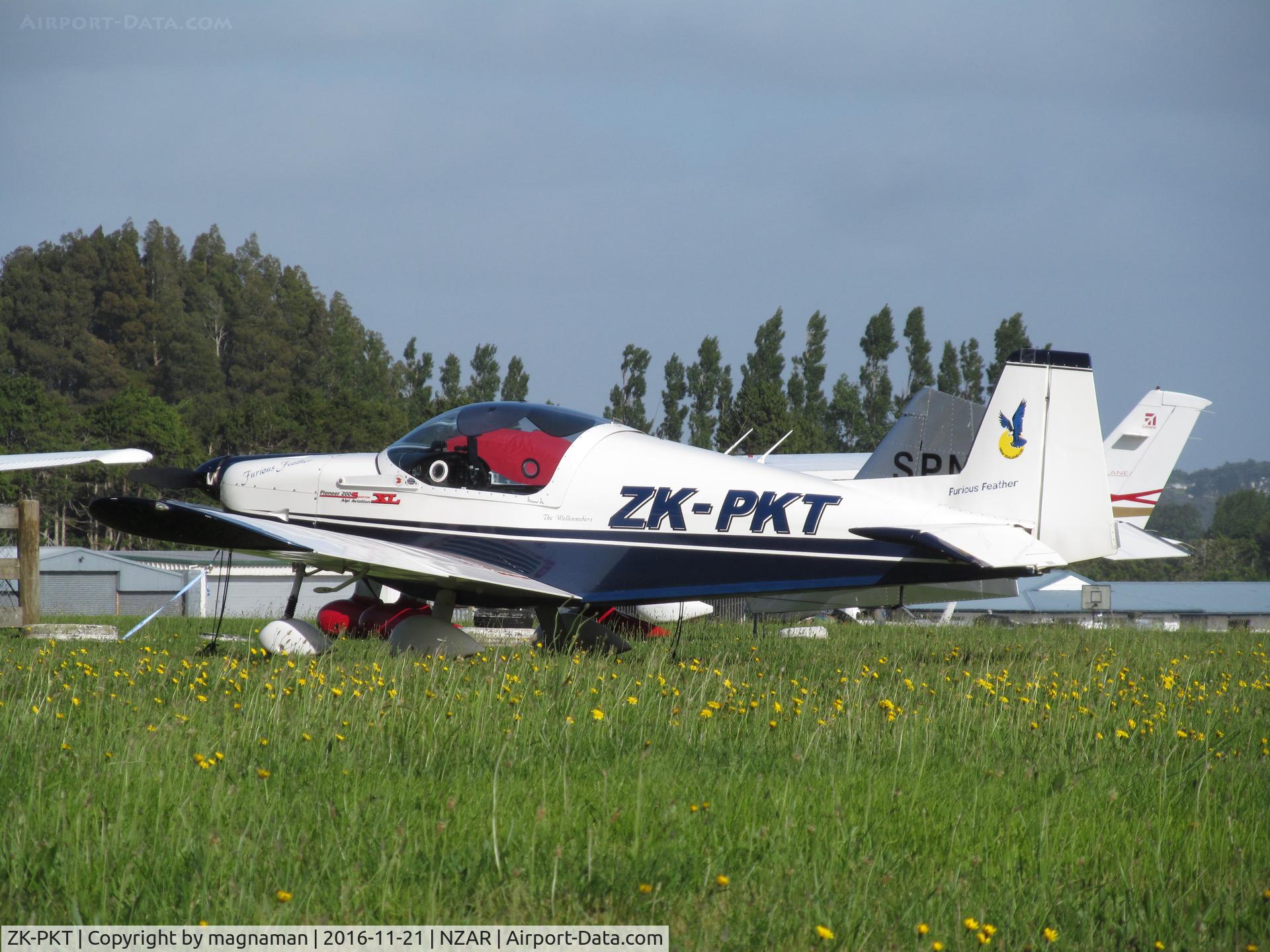 ZK-PKT, 2006 Alpi Aviation Pioneer 200 C/N SN97, on grass at AMZ
