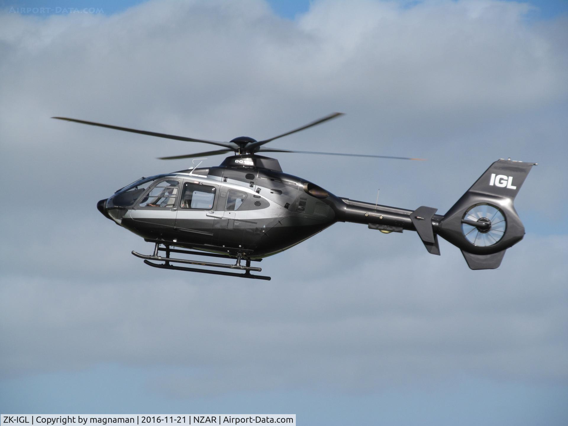 ZK-IGL, Eurocopter EC-135P-2 C/N 0195, landing at airbus facility