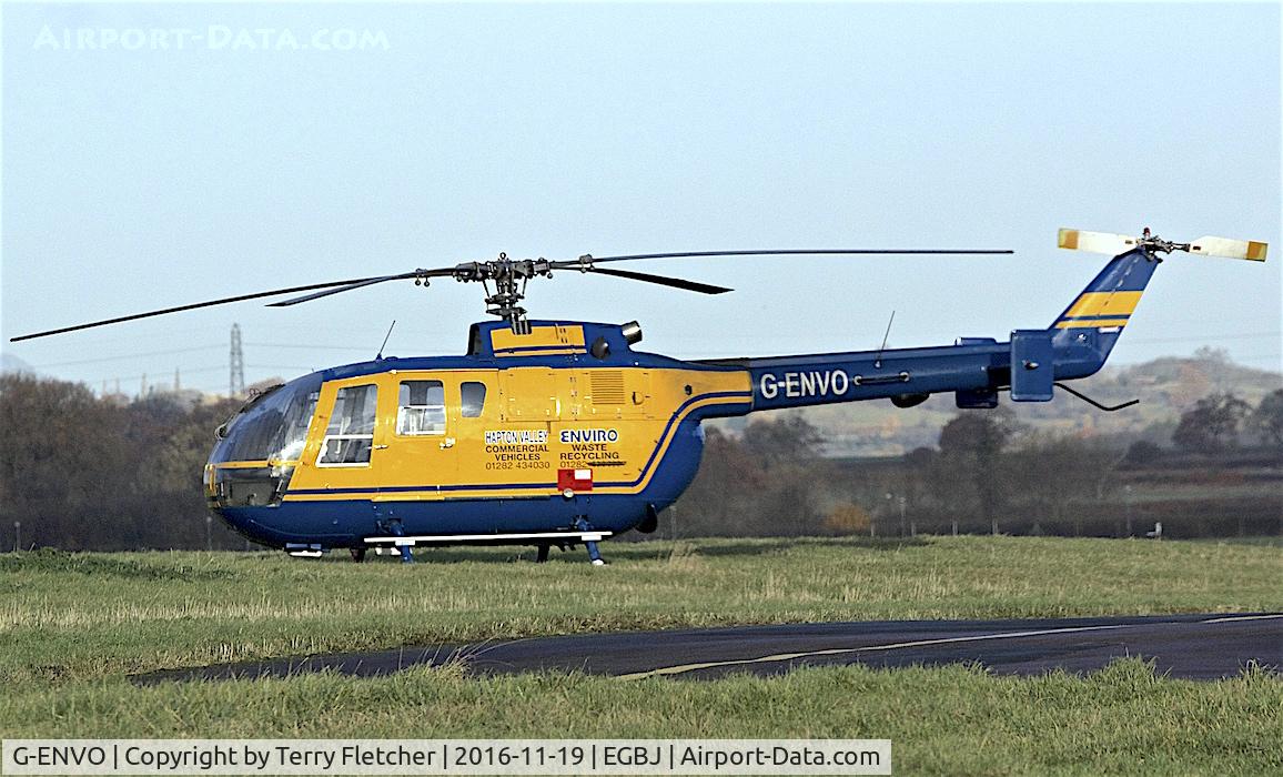G-ENVO, 1983 MBB Bo-105DBS-4 C/N S-593, 1983 MBB Bo-105DBS-4, c/n: S593 at Staverton